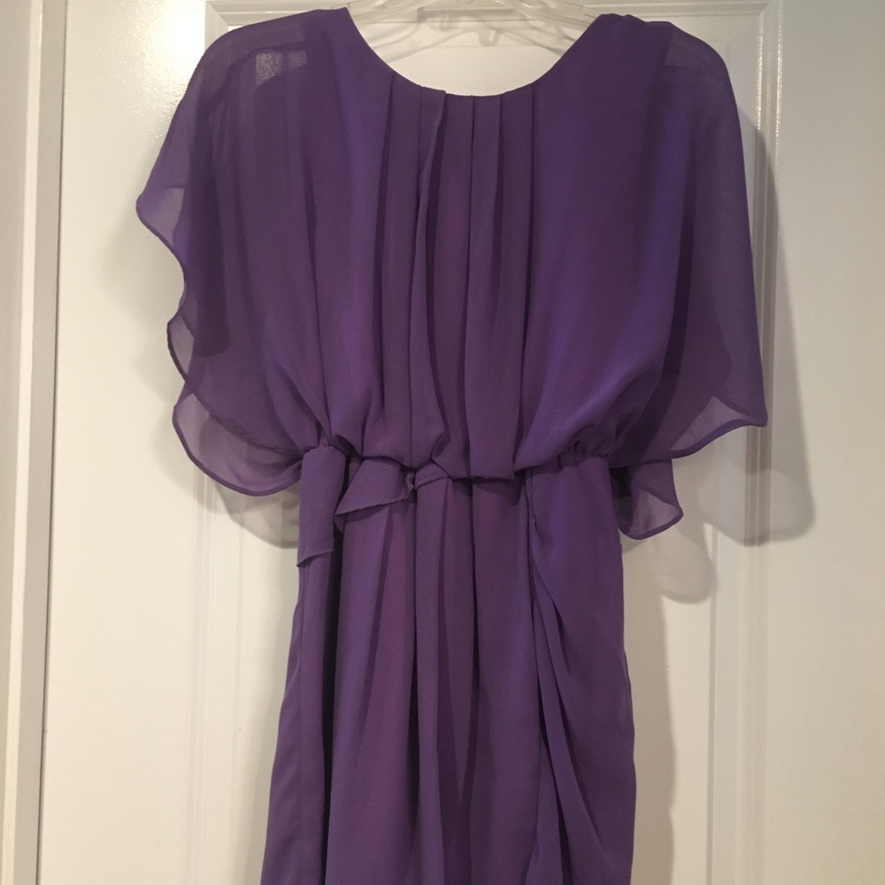 Purple chiffon dress